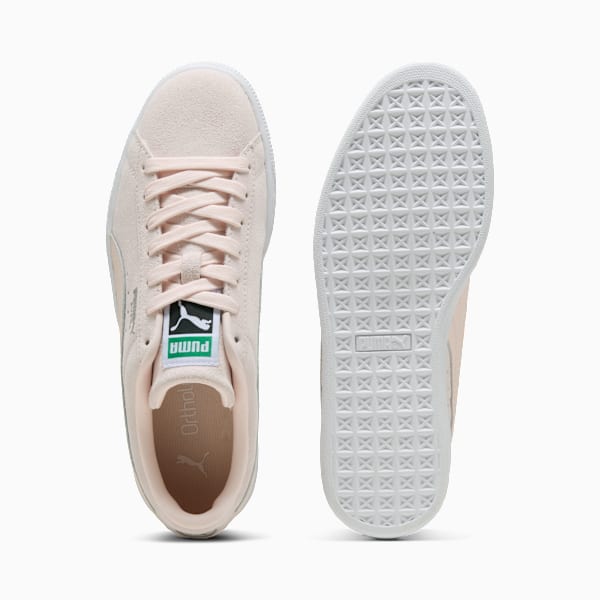 PUMA Suede Classic Light Peach-White-Silver puma shoes for men  womens shoes  roma shoes