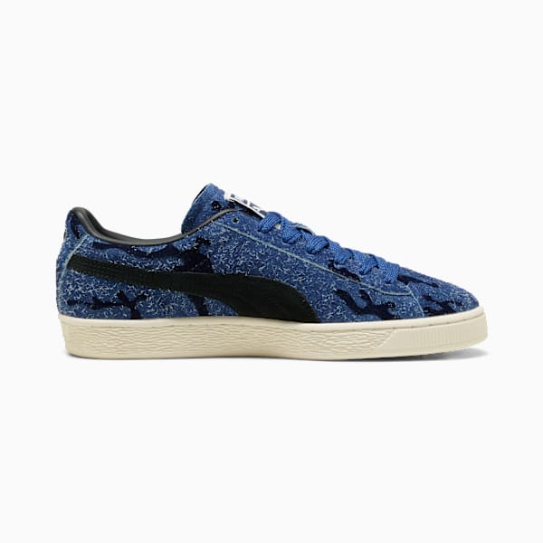 PUMA Suede Blue Camo‑Black‑Vintage Off‑White puma shoes for men  womens shoes  roma shoes