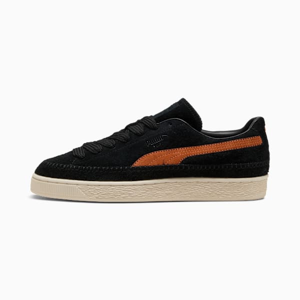 PUMA Suede VTG Black-Caramel Orange-Stitched-Vintage Off-White puma shoes for men  womens shoes  roma shoes