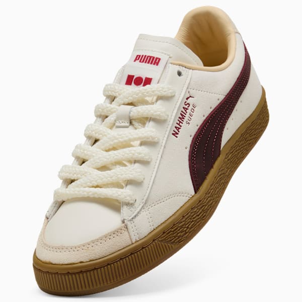 PUMA Suede x Nahmias Off-White-Burgundy-Gum Sole puma shoes for men  womens shoes  roma shoes