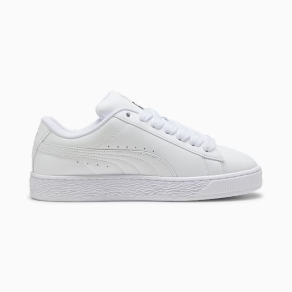 PUMA Suede XL Triple White Leather-Gold  puma shoes for men  womens shoes  roma shoes