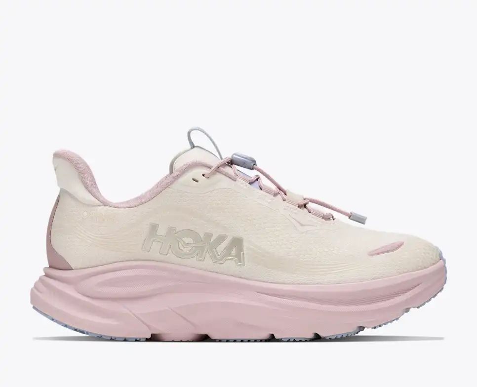 HOKA Speedgoat 6 Women's Men's Shoes | Cream, Off-White & Dusty Pink Running Sneakers