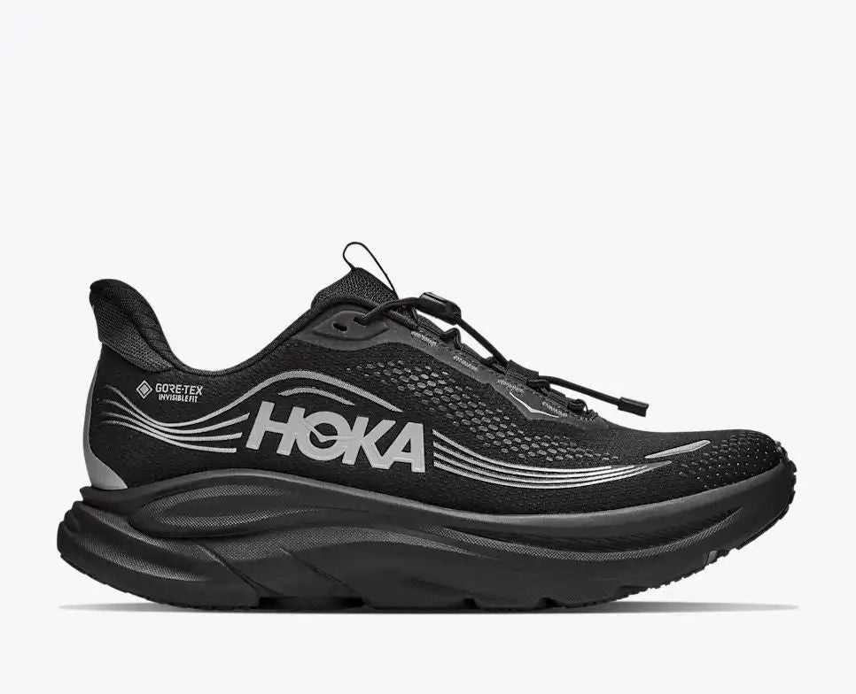 HOKA Speedgoat 6 GTX Women's Men's Shoes | Black & Silver Running Sneakers