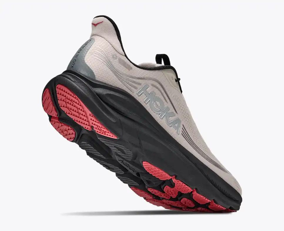 HOKA Speedgoat 6 GTX Women's Men's Shoes | Beige, Silver & Red Running Sneakers