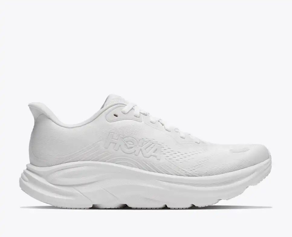 HOKA Bondi 8 Women's Men's Shoes | White Mesh Running Sneakers
