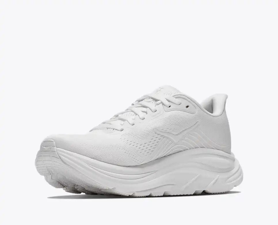 HOKA Bondi 8 Women's Men's Shoes | White Mesh Running Sneakers