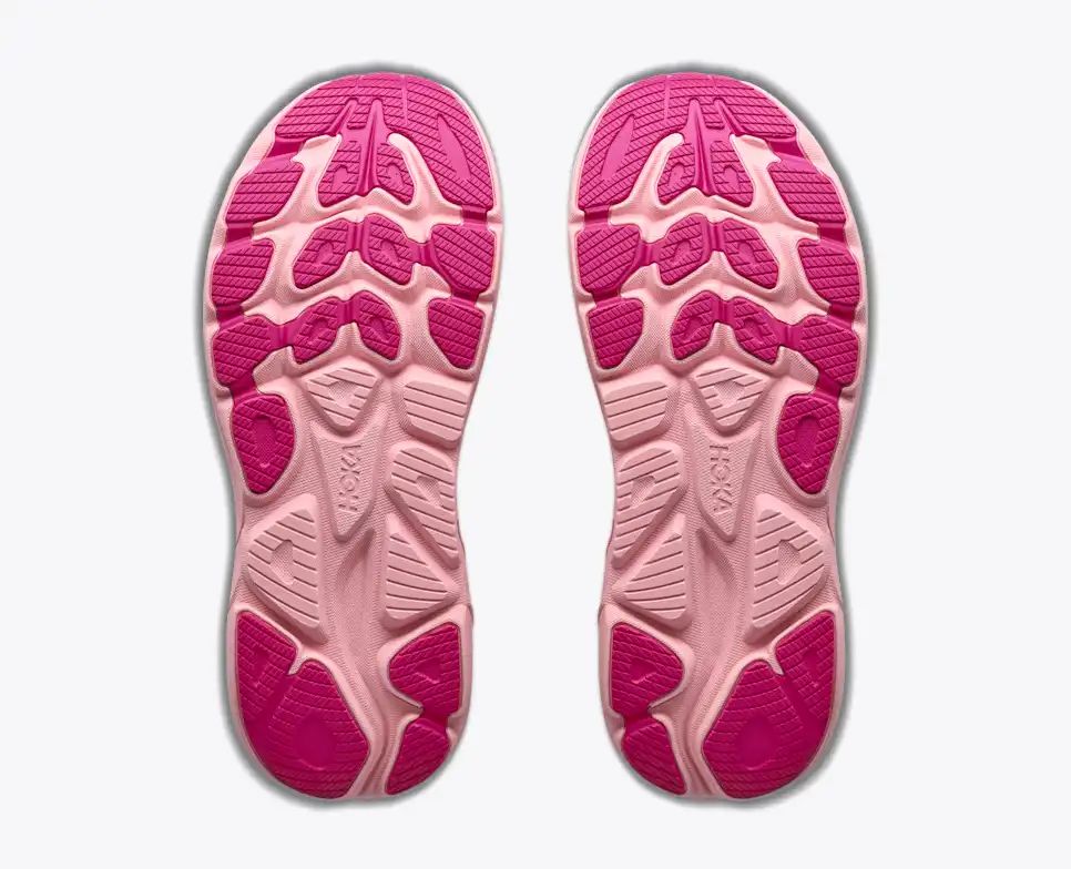 HOKA Bondi 8 Women's Men's Shoes | Cream, White & Pink Mesh Running Sneakers