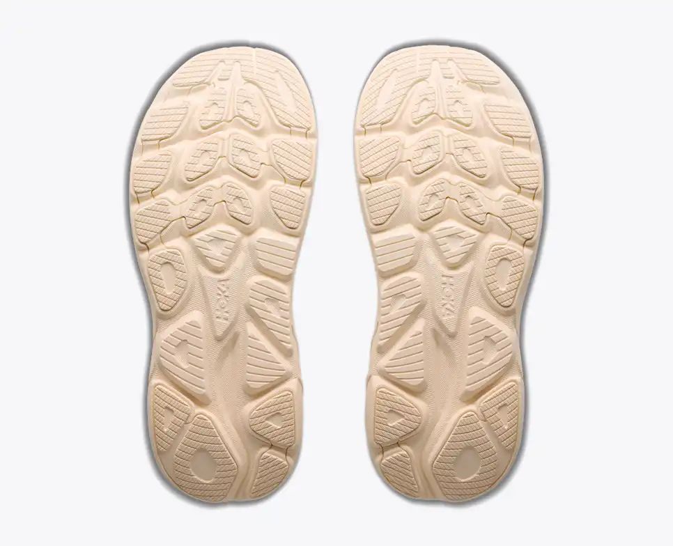 HOKA Bondi 8 Women's Men's Shoes | Cream & Beige Mesh Running Sneakers
