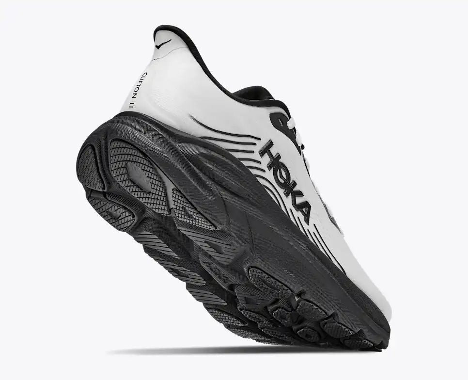 HOKA Bondi 8 Women's Men's Shoes | White & Black Mesh Running Sneakers