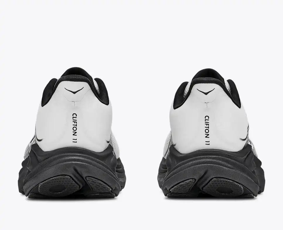 HOKA Bondi 8 Women's Men's Shoes | White & Black Mesh Running Sneakers
