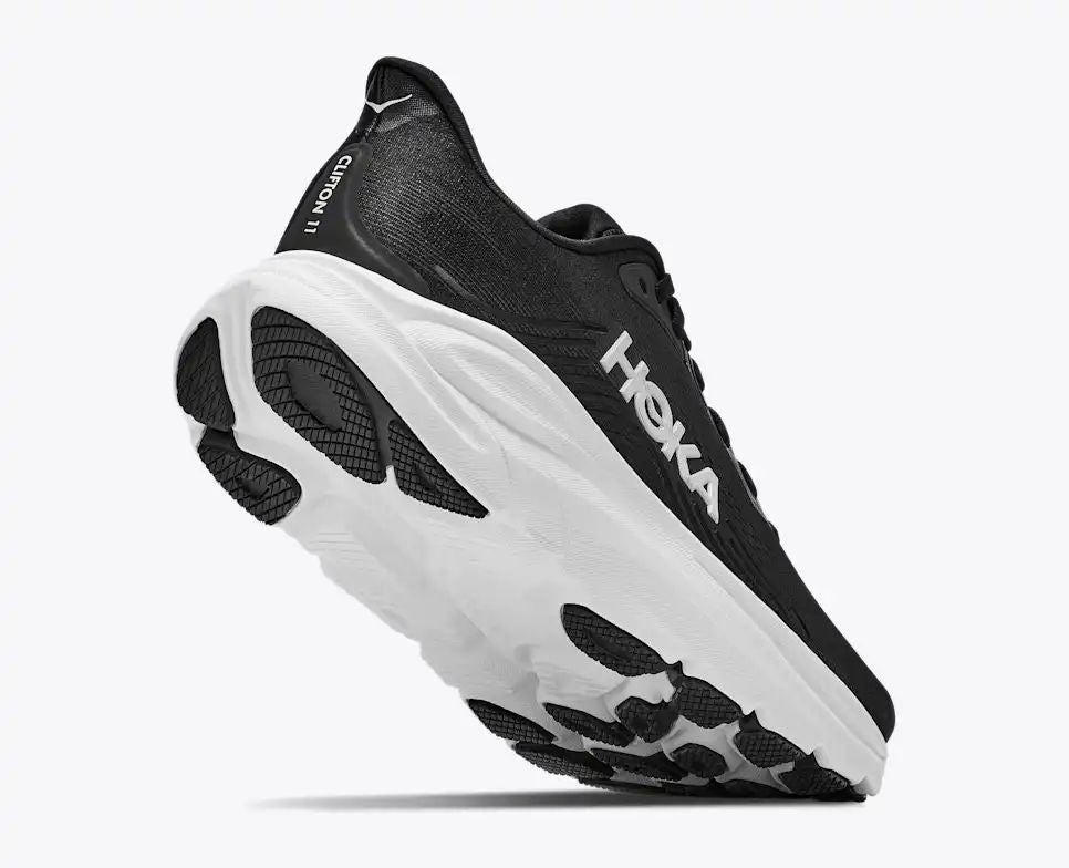 HOKA Bondi 8 Women's Men's Shoes | Black & White Mesh Running Sneakers