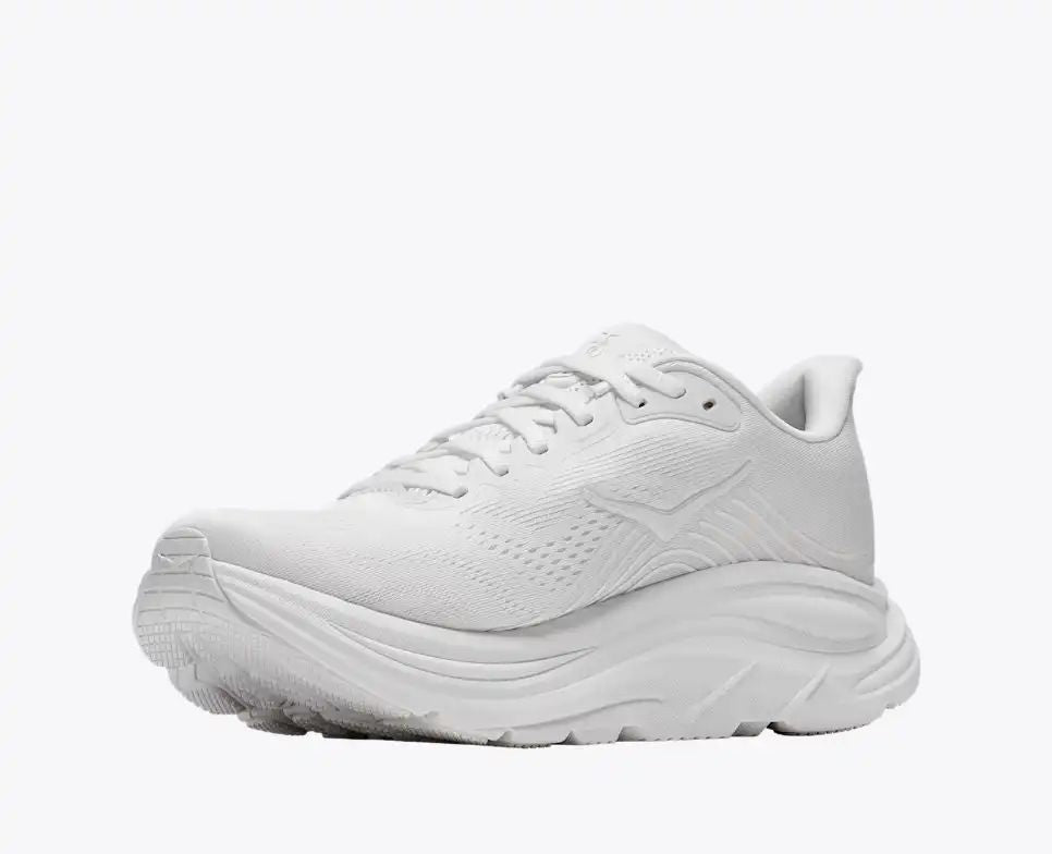 HOKA Bondi 8 Women's Men's Shoes | Triple White Mesh Running Sneakers
