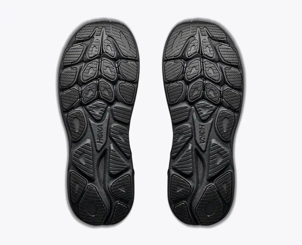 HOKA Bondi 8 Women's Men's Shoes | Black, Silver & Burgundy Mesh Running Sneakers