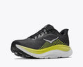 HOKA Bondi 8 Women's Men's Shoes | Black, Silver & Lemon Yellow Mesh Running Sneakers