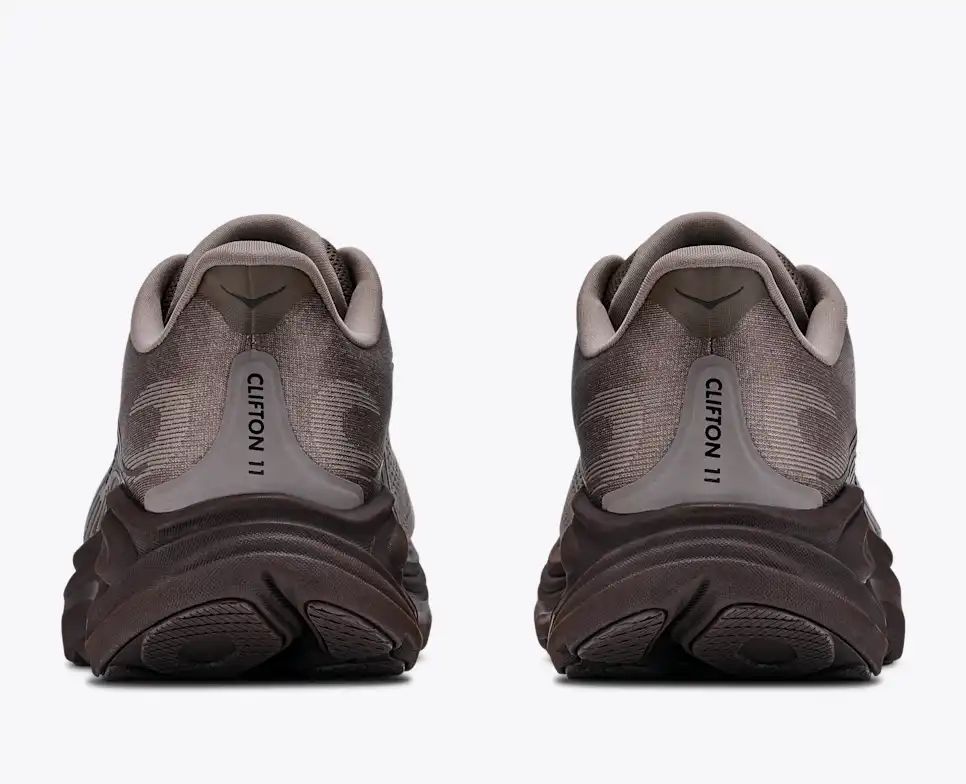 HOKA Bondi 8 Women's Men's Shoes | Taupe & Dark Brown Mesh Running Sneakers
