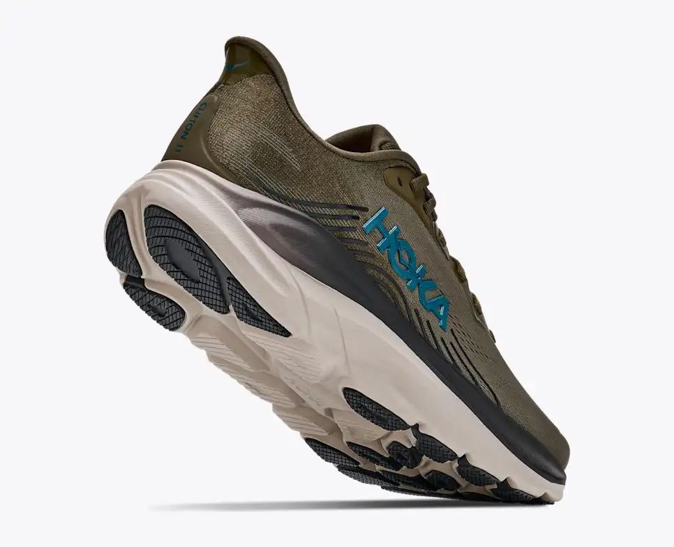 HOKA Bondi 8 Women's Men's Shoes | Olive Green, Teal & Beige Mesh Running Sneakers
