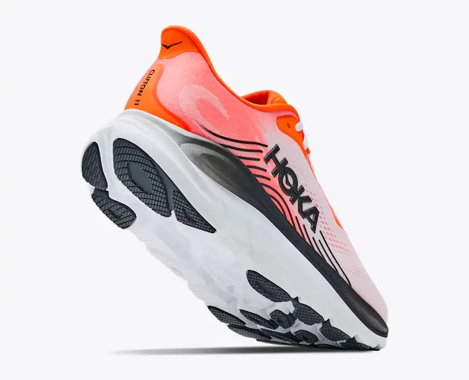 HOKA Bondi 8 Women's Men's Shoes | Pink & Orange Mesh Running Sneakers