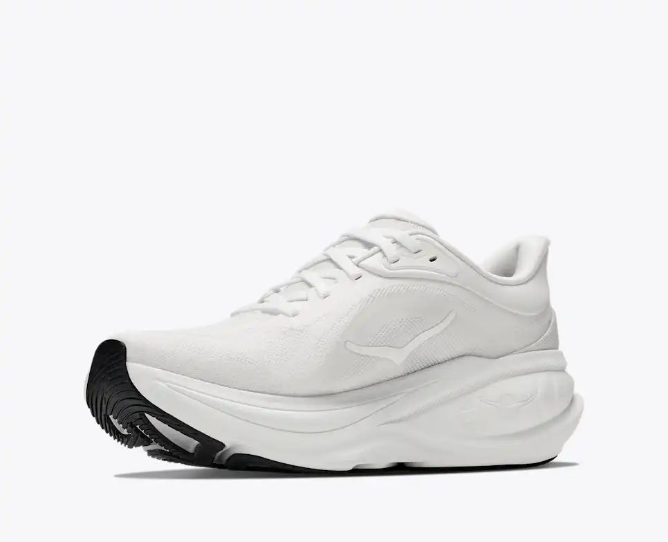 HOKA Pro Glide+ Women's Men's Shoes | White Mesh Running Sneakers