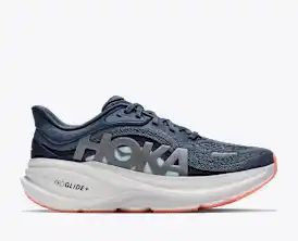 HOKA Pro Glide+ Women's Men's Shoes | Navy, Light Blue & Coral Running Sneakers