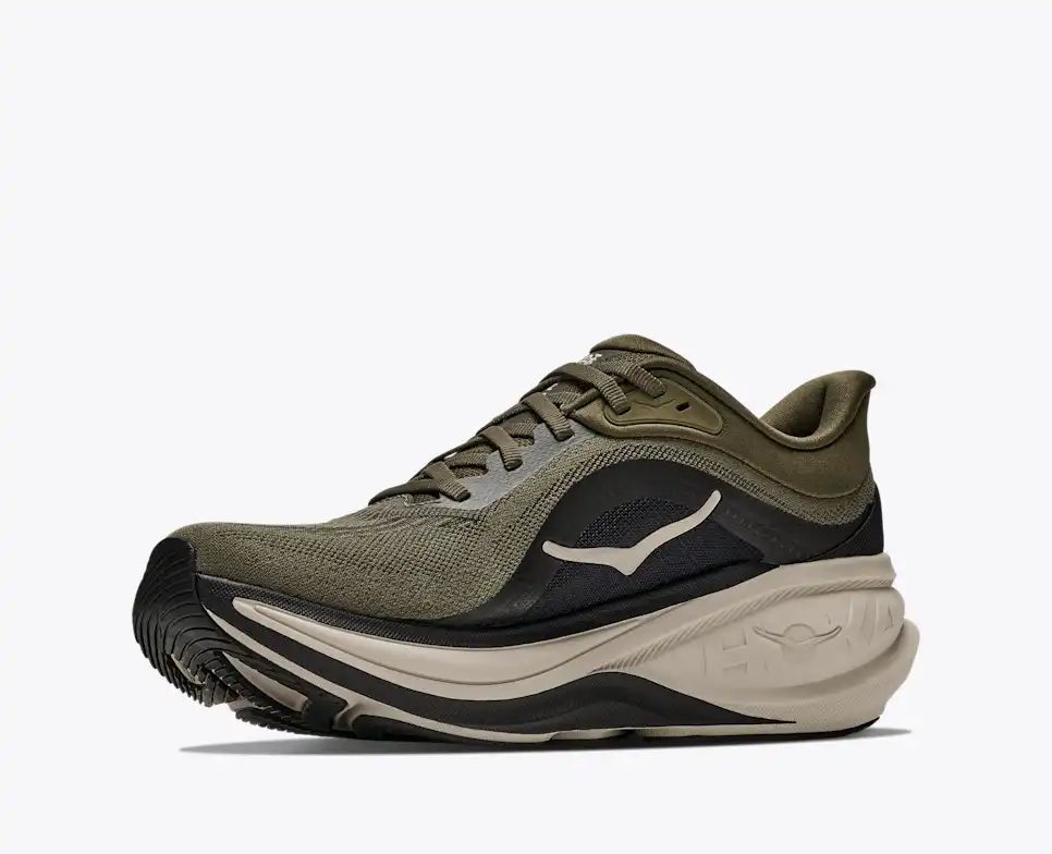 HOKA Pro Glide+ Women's Men's Shoes | Olive Green & Black Running Sneakers