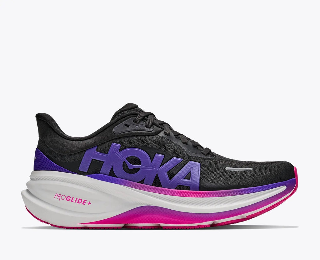 HOKA Pro Glide+ Women's Men's Shoes | Black, Purple & Pink Running Sneakers