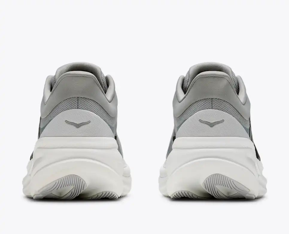 HOKA Pro Glide+ Women's Men's Shoes | Gray & White Mesh Running Sneakers