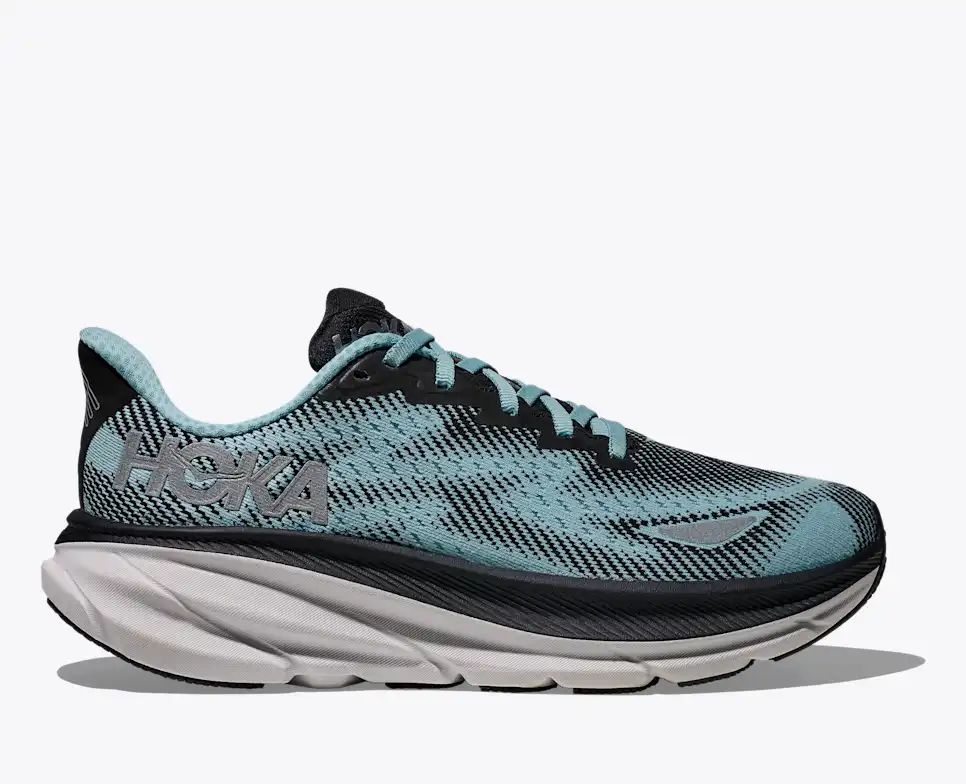 HOKA Clifton 9 GTX Women's Men's Shoes | Teal & Black Running Sneakers