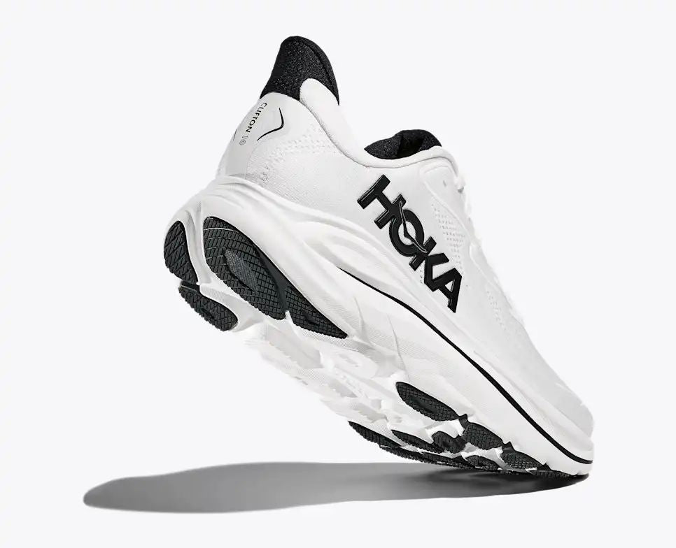 HOKA Clifton 10 Women's Men's Shoes | White & Black Mesh Running Sneakers