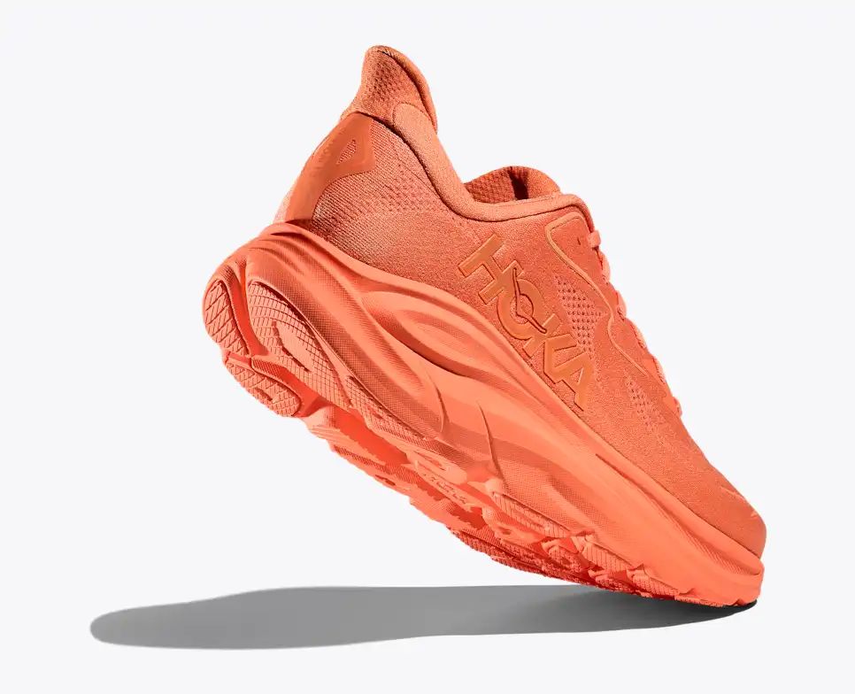 HOKA Clifton 10 Women's Men's Shoes | All Orange Mesh Running Sneakers