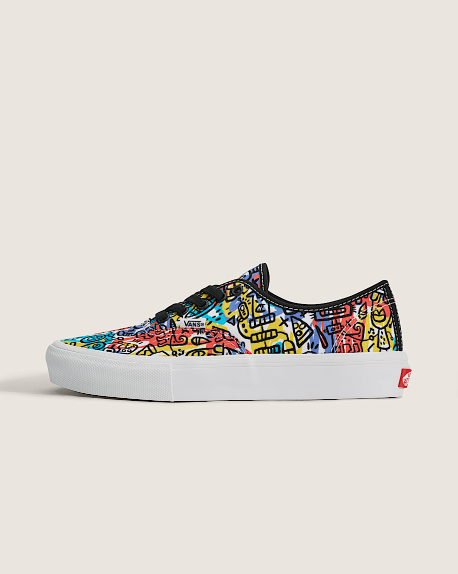Vans Authentic Multicolor Graffiti Print slip on shoes mens vans womens vans shoes slip on