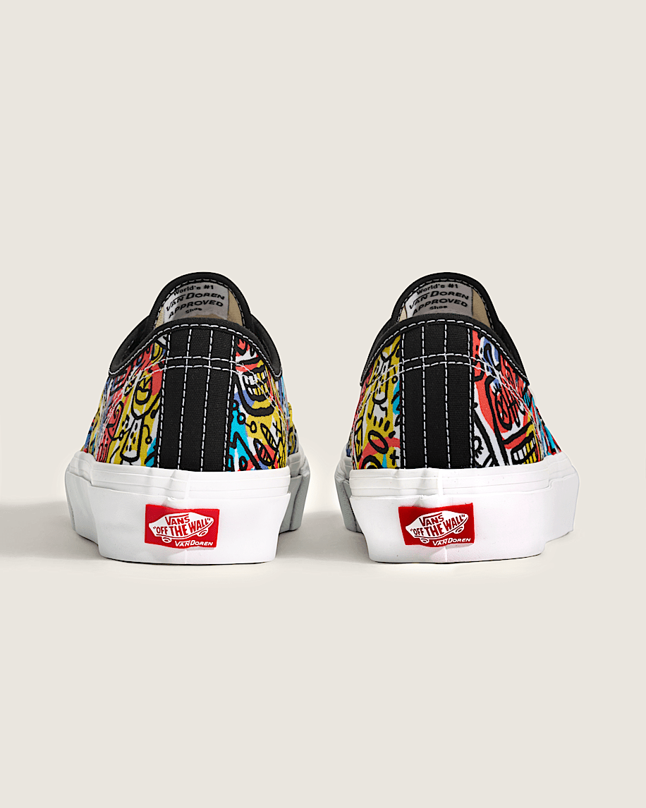 Vans Authentic Multicolor Graffiti Print slip on shoes mens vans womens vans shoes slip on