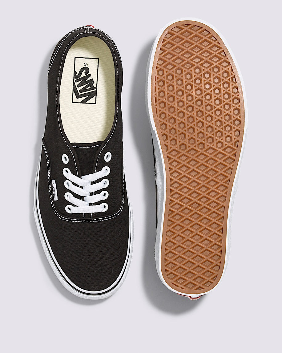 Vans Authentic Black Canvas White Stitching slip on shoes mens vans womens vans shoes slip on
