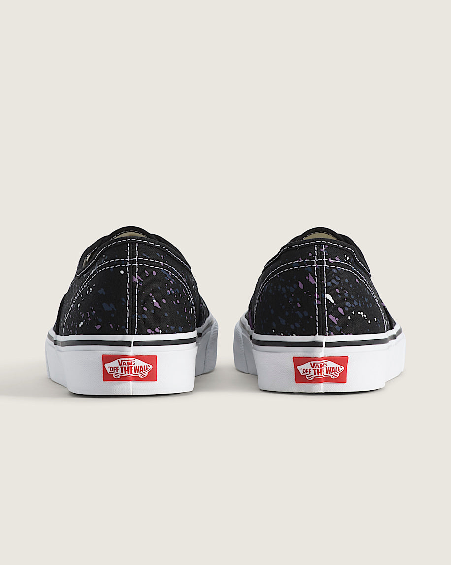 Vans Authentic Black Purple White Paint Splatter slip on shoes mens vans womens vans shoes slip on