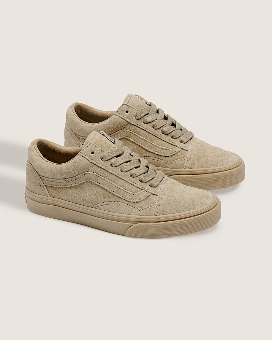 Vans Old Skool Beige Suede Gum Sole slip on shoes mens vans womens vans shoes slip on