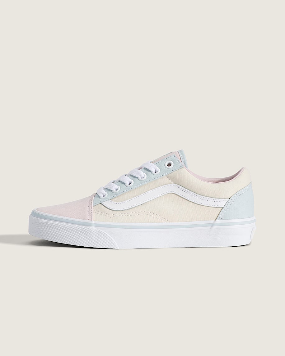 Vans Old Skool Pastel Pink Blue Color Block slip on shoes mens vans womens vans shoes slip on