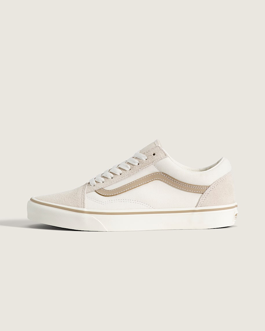 Vans Old Skool Off White Beige Suede slip on shoes mens vans womens vans shoes slip on