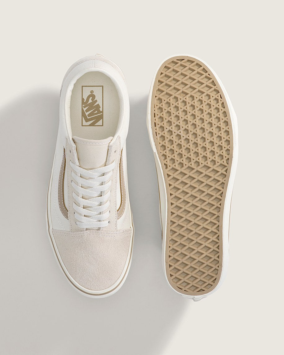 Vans Old Skool Off White Beige Suede slip on shoes mens vans womens vans shoes slip on