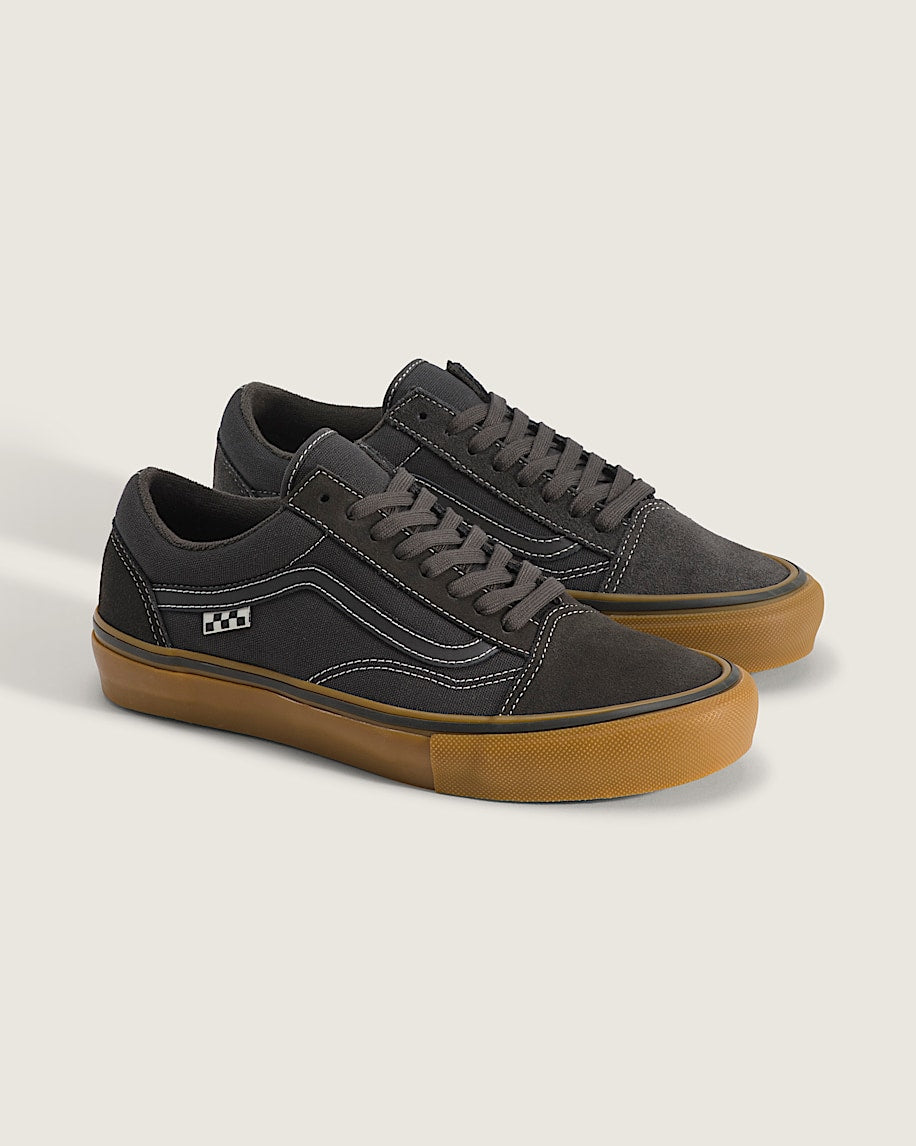 Vans Old Skool Dark Gray Gum Sole slip on shoes mens vans womens vans shoes slip on