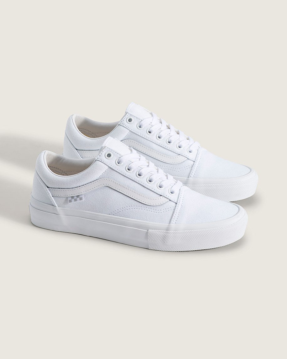 Vans Old Skool Full White slip on shoes mens vans womens vans shoes slip on