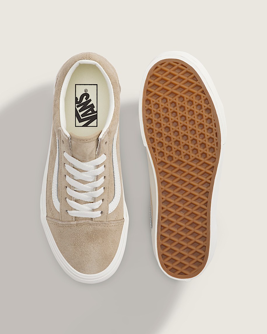 Vans Old Skool Stackform Beige White slip on shoes mens vans womens vans shoes slip on