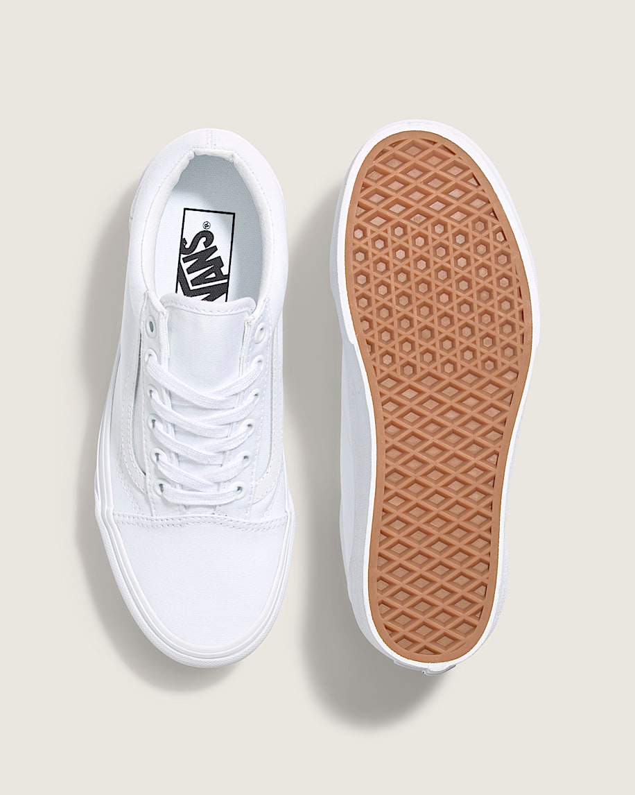 Vans Old Skool Stackform True White slip on shoes mens vans womens vans shoes slip on