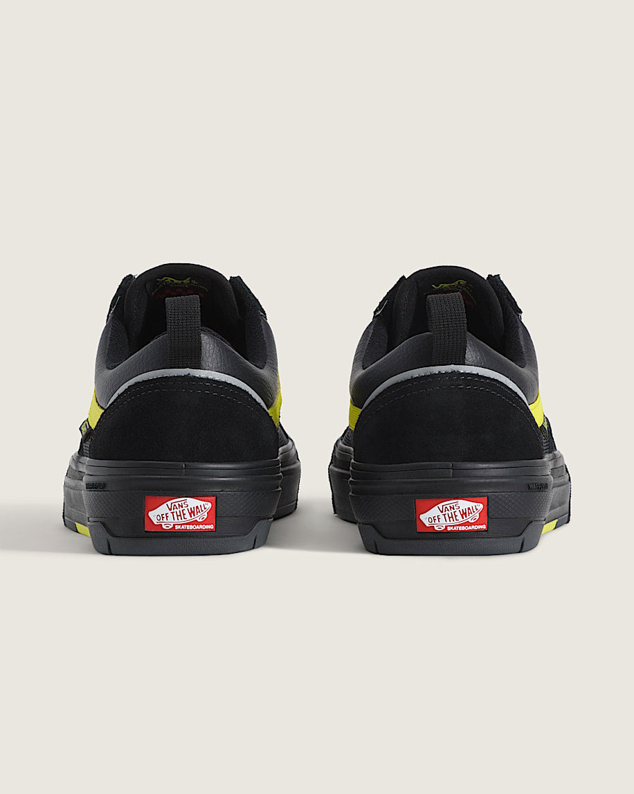 Vans Old Skool Skate Black Lime Yellow slip on shoes mens vans womens vans shoes slip on
