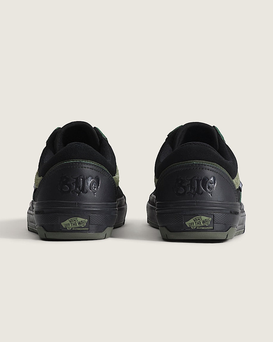 Vans Old Skool Skate Black Olive Green slip on shoes mens vans womens vans shoes slip on