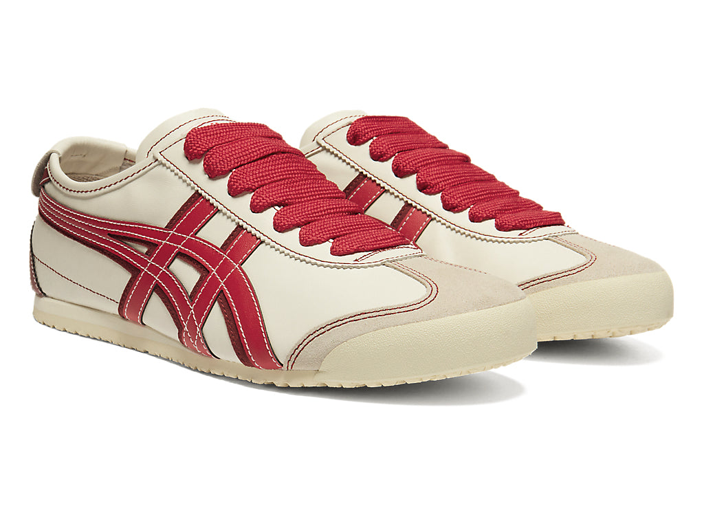Onitsuka Tiger Mexico 66 Unisex Sneakers – Cream / Red running shoes women asics mens shoes