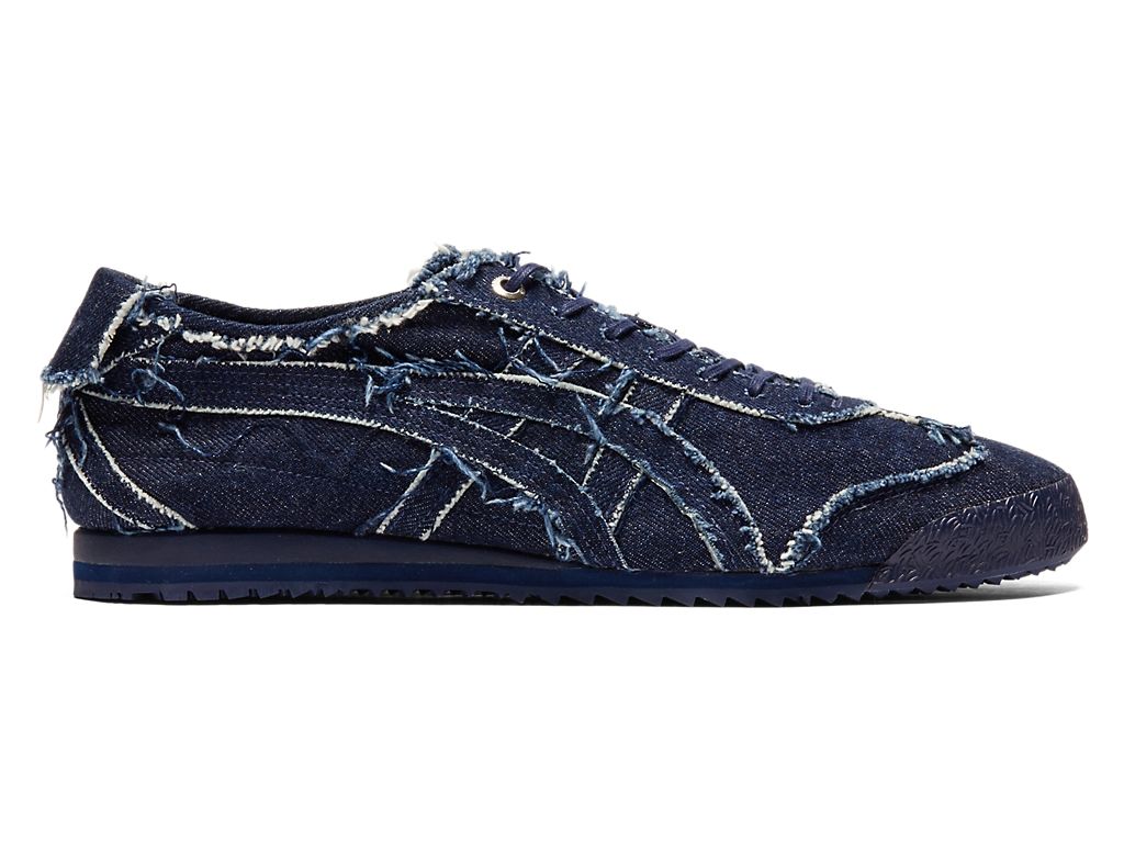 Onitsuka Tiger Mexico 66 Unisex Sneakers – Dark Blue Frayed Denim  running shoes women asics mens shoes