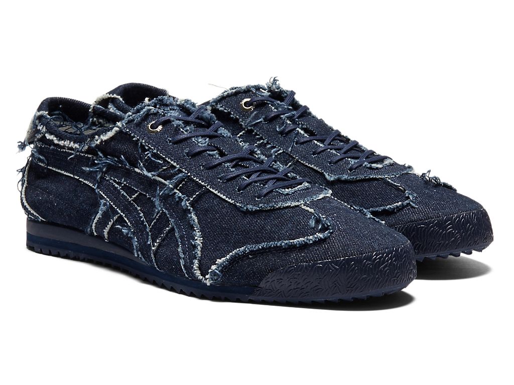 Onitsuka Tiger Mexico 66 Unisex Sneakers – Dark Blue Frayed Denim  running shoes women asics mens shoes