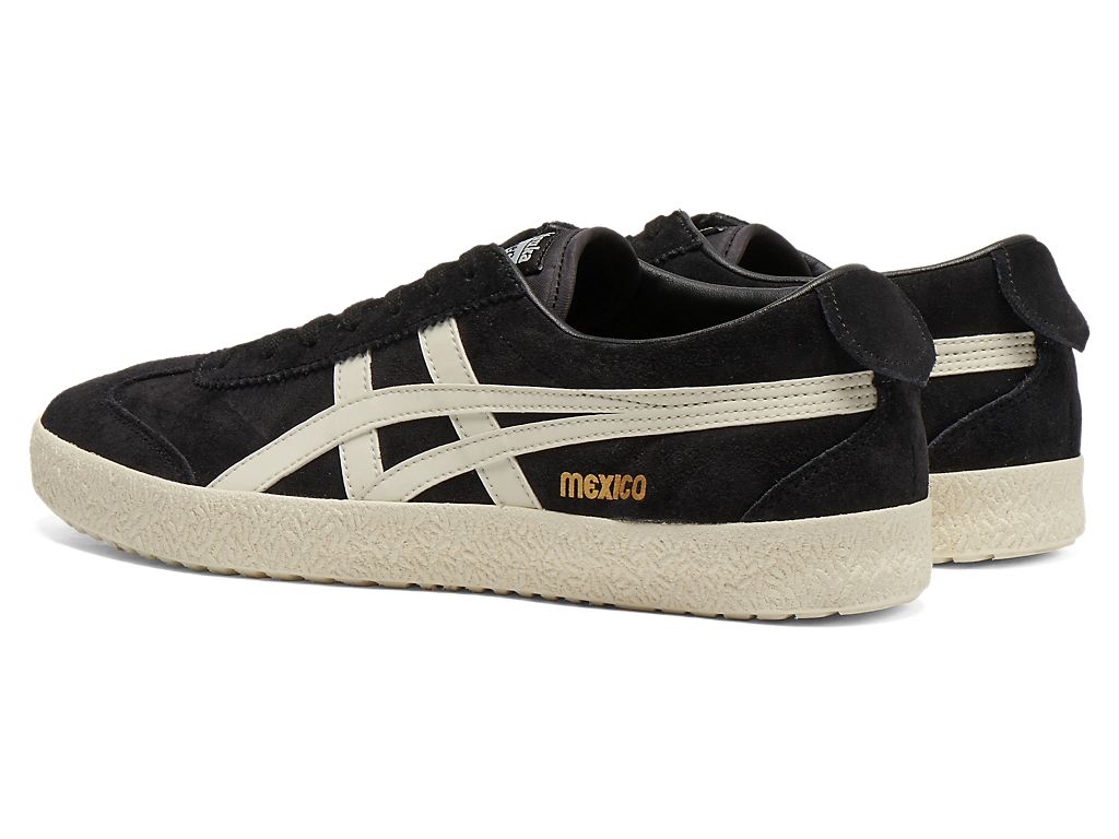 Onitsuka Tiger Mexico 66 Unisex Sneakers – Black Suede & Cream  running shoes women asics mens shoes