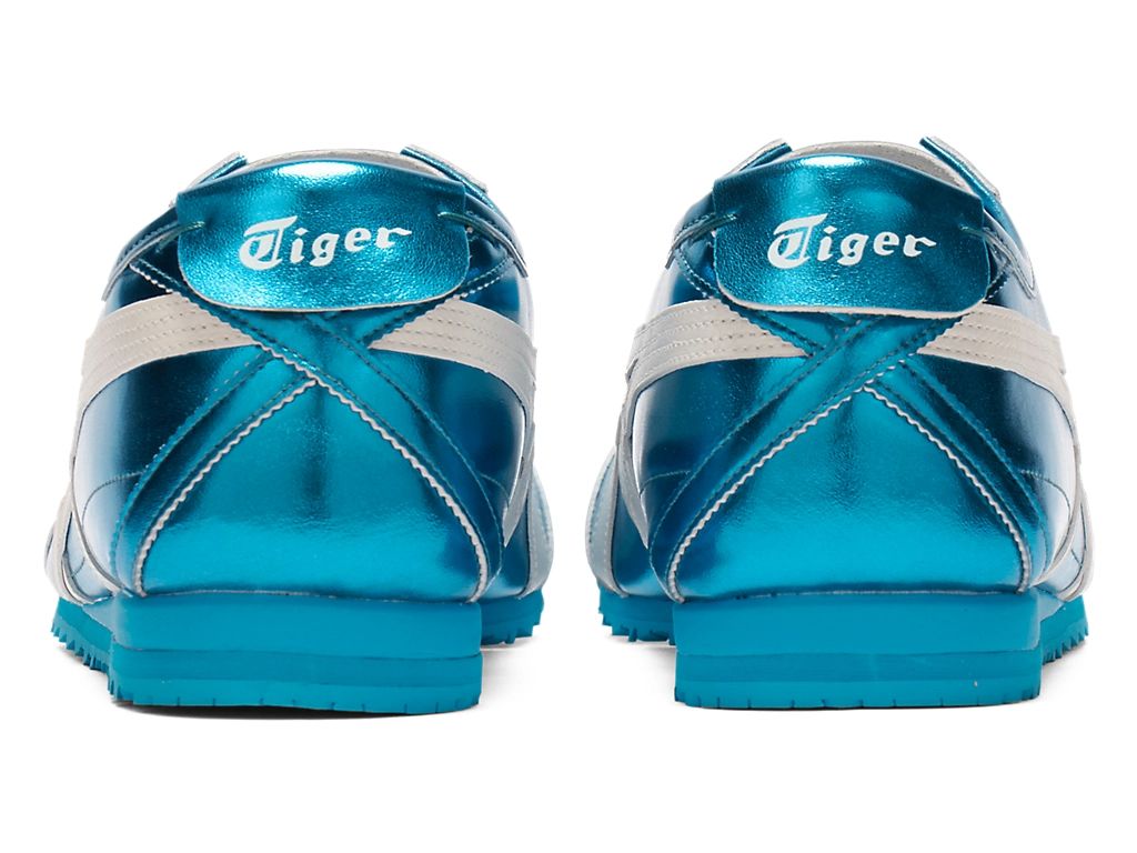 Onitsuka Tiger Mexico 66 Unisex Sneakers – Metallic Blue White Stripe  running shoes women asics mens shoes