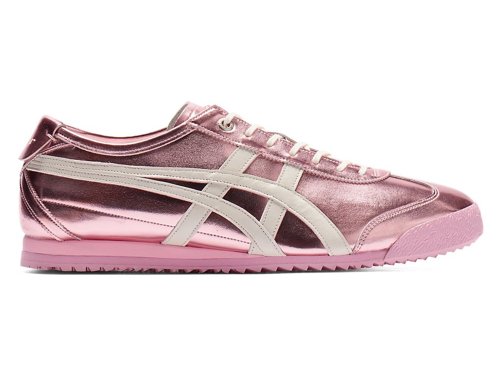 Onitsuka Tiger Mexico 66 Unisex Sneakers – Metallic Pink White Stripe  running shoes women asics mens shoes