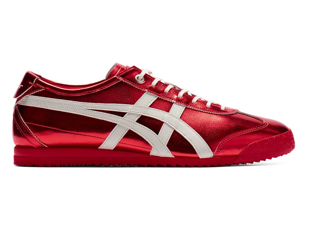 Onitsuka Tiger Mexico 66 Unisex Sneakers – Metallic Red White Stripe  running shoes women asics mens shoes